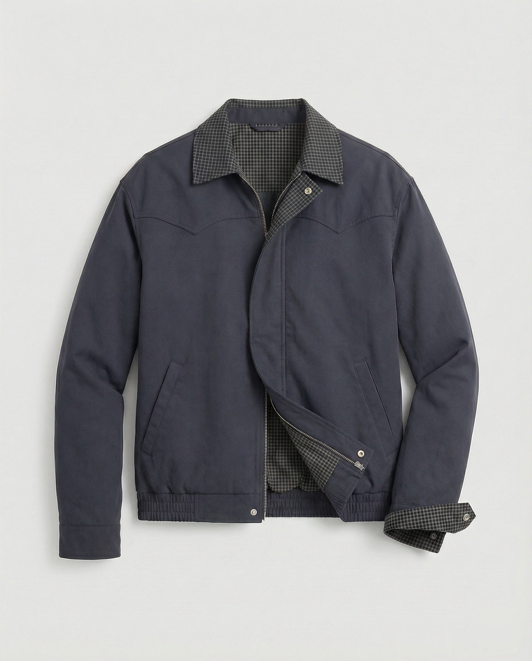 Herren wattierte Oversize-Bomberjacke mit verdecktem Reißverschluss und elastischem Saum R&B