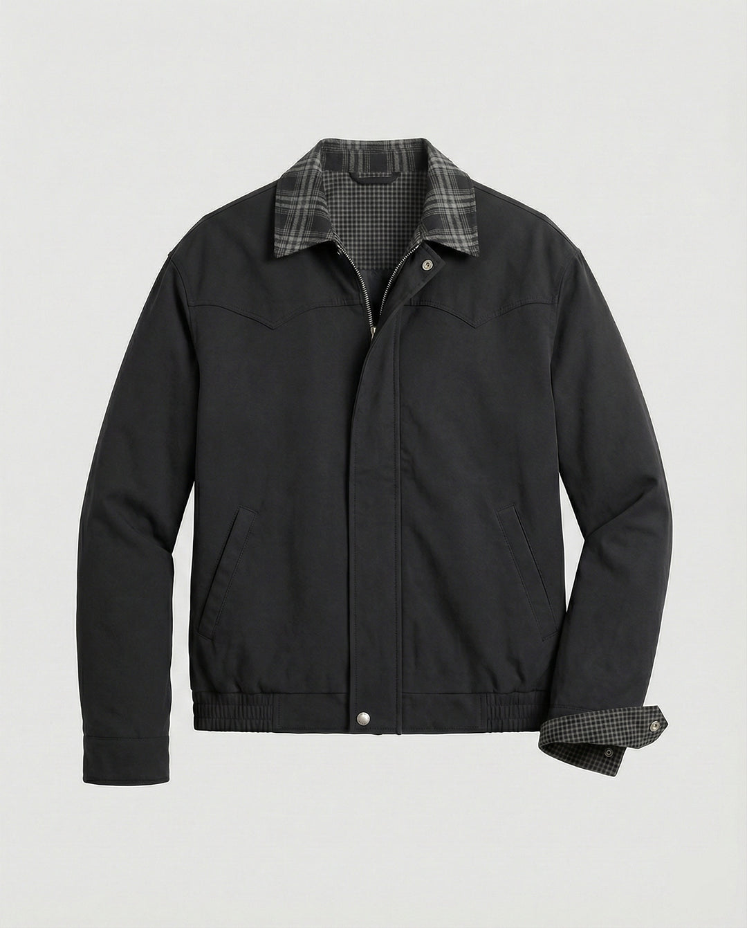 Herren wattierte Oversize-Bomberjacke mit verdecktem Reißverschluss und elastischem Saum R&B