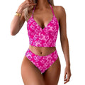 Damen Crop-Top Bikini mit floralem Design R&B