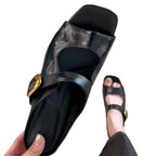 Damen Sandalen mit elegantem Riemchendesign und hochwertiger Schnalle R&B