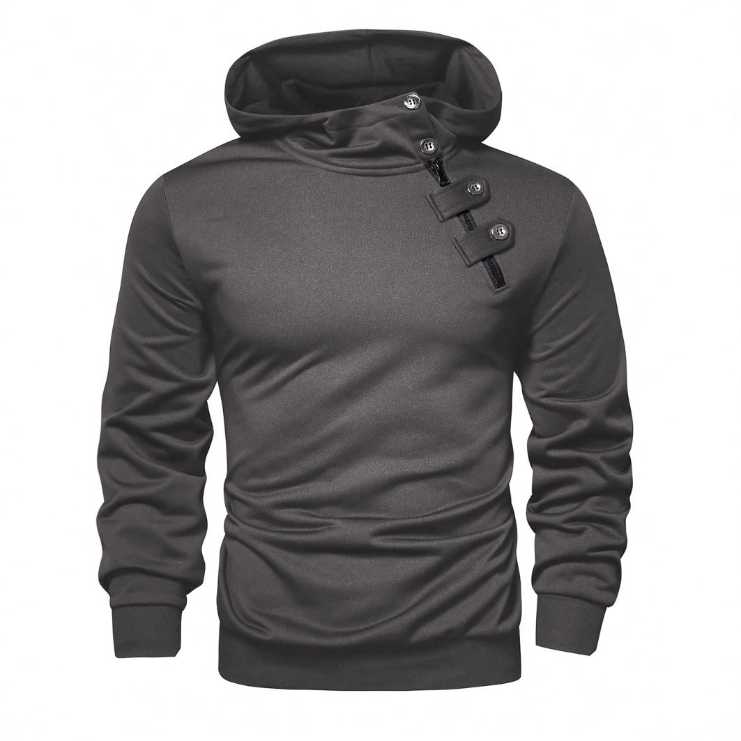Herren Hoodie mit innovativem Kragen und praktischer Taschenlösung