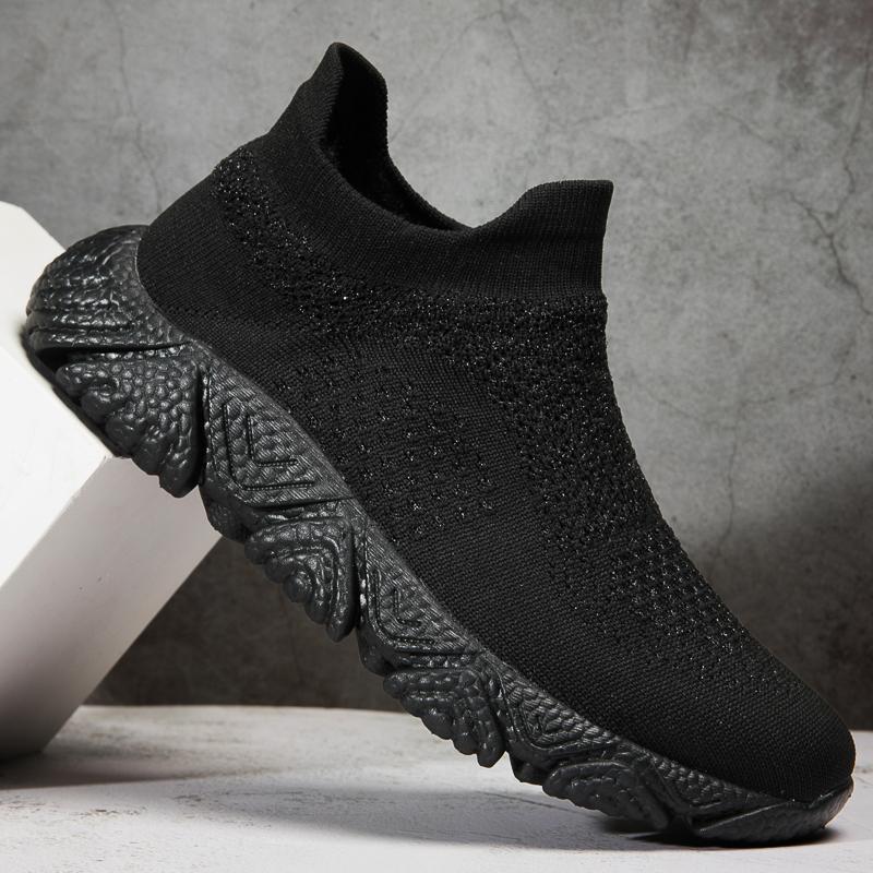 Damen Strick-Sneaker mit hohem Kragen und rutschfester Sohle R&B