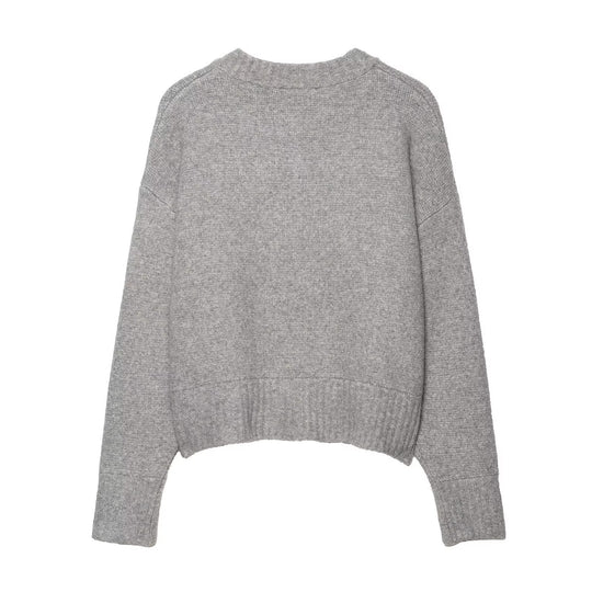 Damen lässiger Strickcardigan mit Knopfdetails R&B