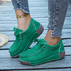 Damen komfortable Sneaker mit weichem Obermaterial und rutschfester Sohle R&B
