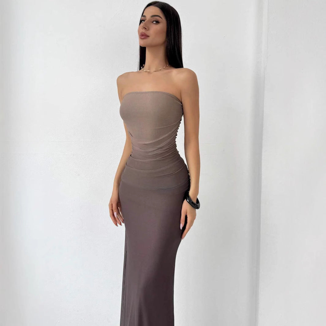 Damen Figürliches Abendkleid mit Raffungen R&B