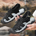 Damen Atmungsaktive Trekking-Sandalen mit stoßdämpfendem Fußbett und verstellbarem Schnellschnürsystem R&B