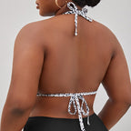 Damen Triangel-Bikini mit aufregendem Leoparden-Print R&B