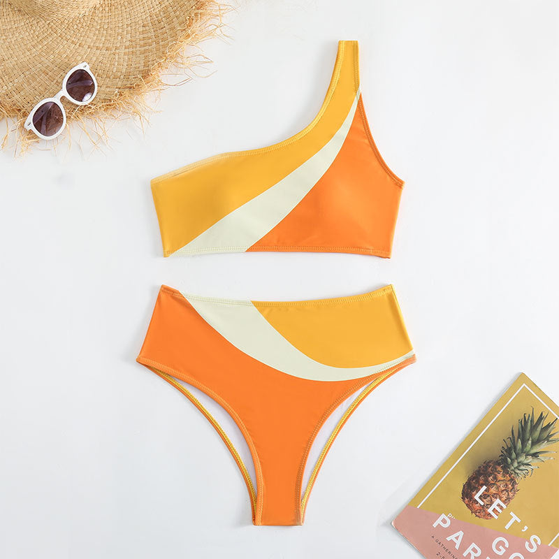 Damen Einseitiger, grafisch gestalteter Bikini R&B