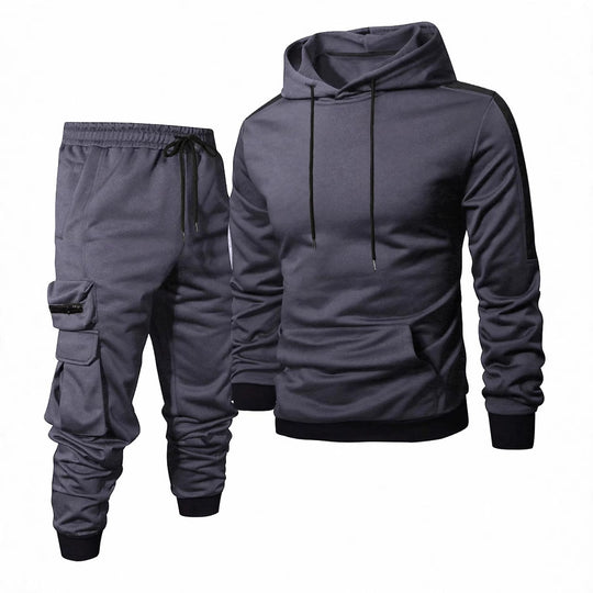 Herren Komfortables Hoodie- und Jogginghosen-Set mit praktischen Taschen R&B