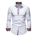 Herren Langarmhemd mit paisley-muster und eleganten Akzenten