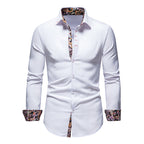 Herren Langarmhemd mit paisley-muster und eleganten Akzenten