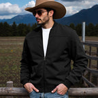 Herren Bomberjacke mit weichem Wildleder-Design und elastischen Bündchen R&B