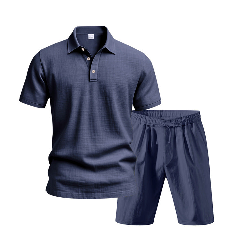 Herren legeres Polo-Shirt und Shorts Set R&B