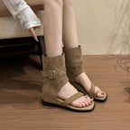 Damen Moderne Sandalenstiefel mit verstellbarem Riemen und elegantem Design R&B
