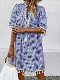 Damen Sommerkleid mit modischem Muster R&B