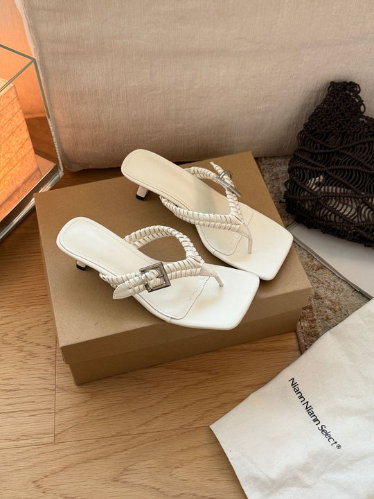 Damen Elegante Sandalen mit geflochtenem Riemen und geschlossener Zehenpartie R&B