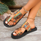 Damen Komfortable Riemen-Sandalen mit stylischem Ethno-Design R&B