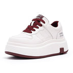 Damen Chunky Sneaker mit hoher Plattform und atmungsaktiver Obermaterialstruktur