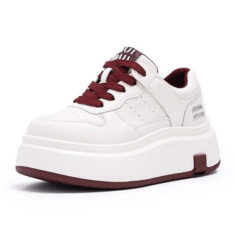 Damen Chunky Sneaker mit hoher Plattform und atmungsaktiver Obermaterialstruktur