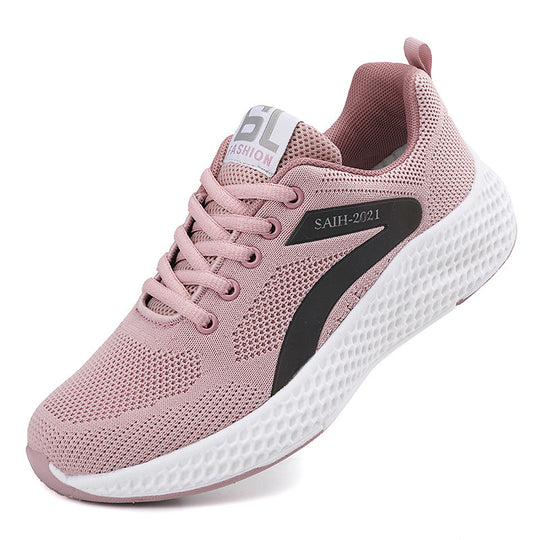 Damen Sportliche Mesh-Sneaker mit dämpfender Sohle und atmungsaktiver Konstruktion R&B