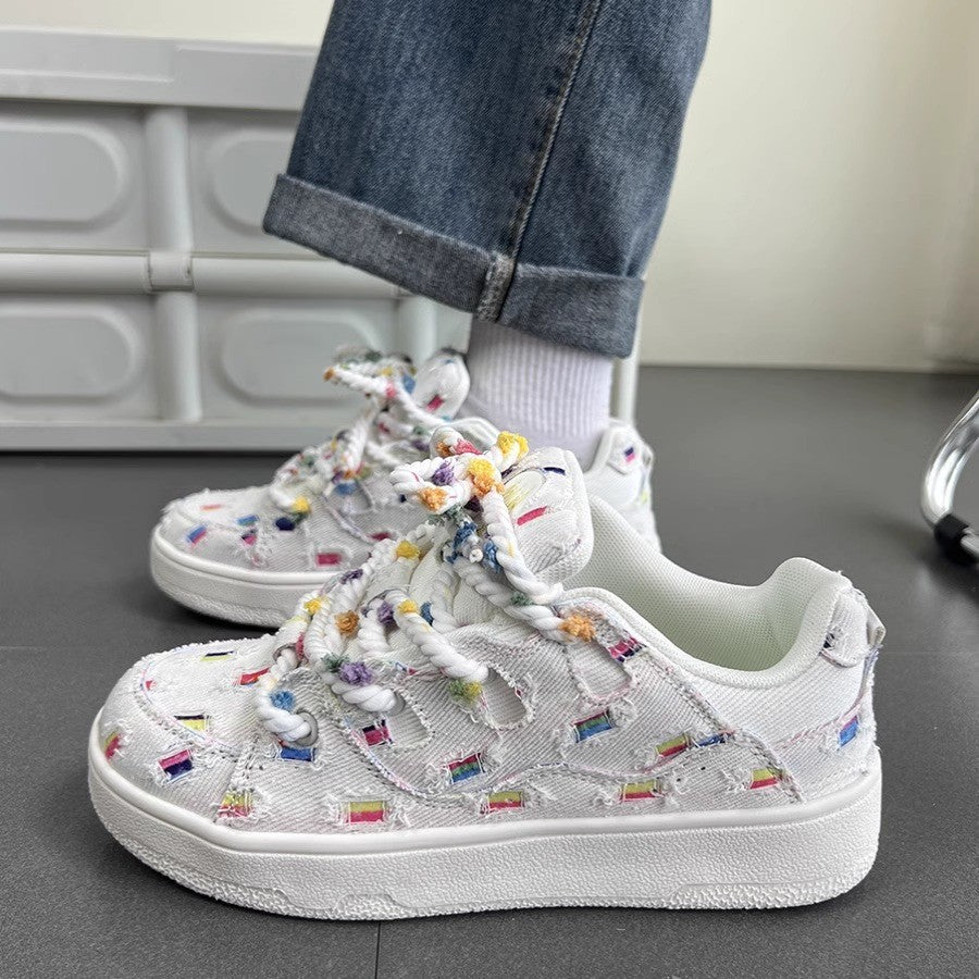 Damen Trendige Sneakers mit bunten Applikationen R&B