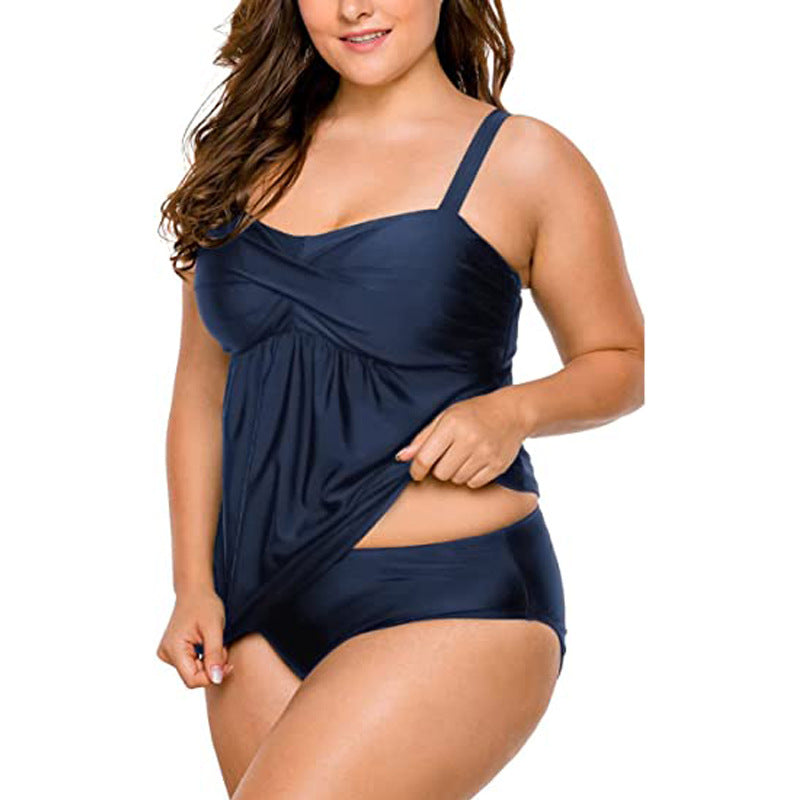 Damen Tankini-Badeanzug mit schmeichelndem Schnitt und verstellbaren Trägern R&B