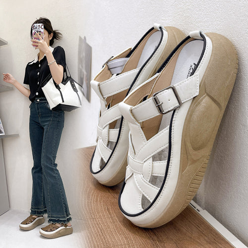Damen Bequeme Slingback Sandalen mit verstellbarem Riemendesign und anatomischer Fußbett R&B