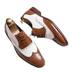 Damen elegante Brogues aus hochwertigen Leder mit klassischem Design R&B