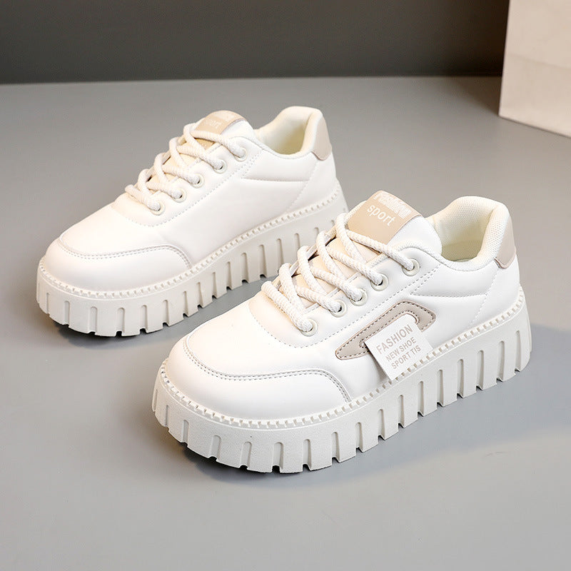 Damen sportliche Plateau-Sneaker mit atmungsaktivem Obermaterial und rutschfester Sohle R&B