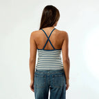 Damen Camisole-Top im lässigen Streifendesign mit verstellbaren Trägern R&B