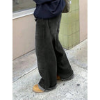Damen High-Waist Baggy Jeans mit einzigartigem Waschungsverfahren R&B