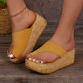 Damen Wedge-Pantoletten mit glitzerndem Obermaterial und komfortablem Fußbett R&B