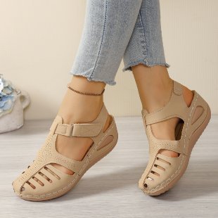 Damen Komfortable Keil-Sandalen mit atmungsaktiven Riemen R&B
