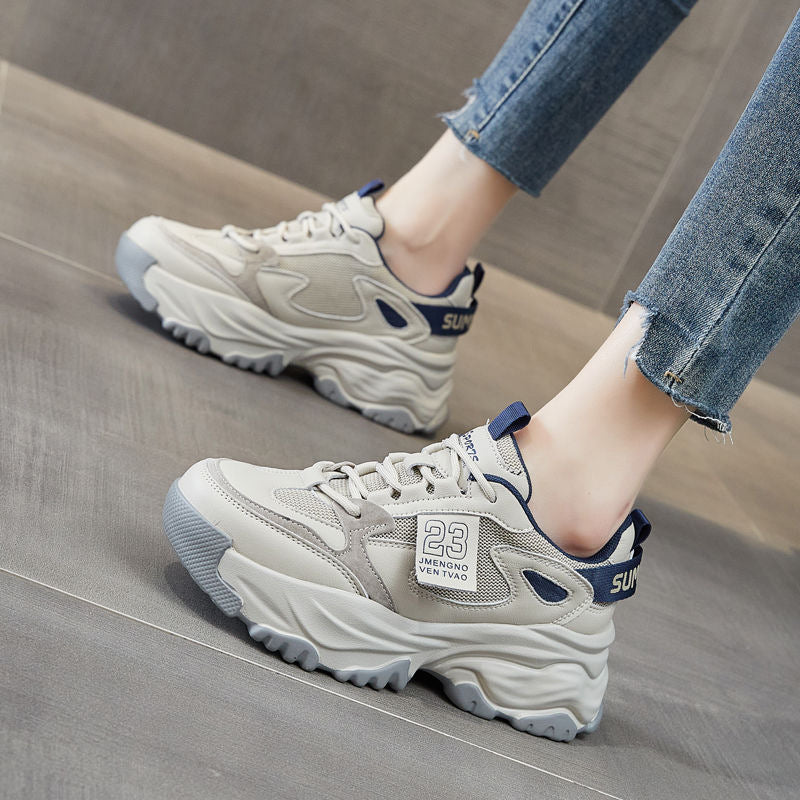 Damen Sportliche Chunky Sneakers mit atmungsaktiver Konstruktion und rutschfester Sohle R&B