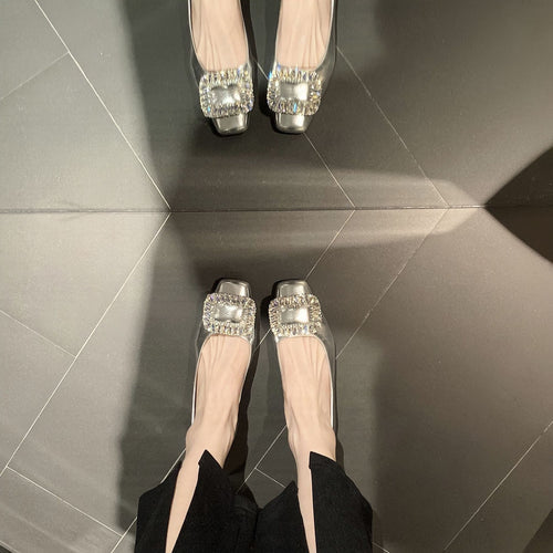 Damen Glamouröse Pumps mit funkelnder Strassschnalle R&B