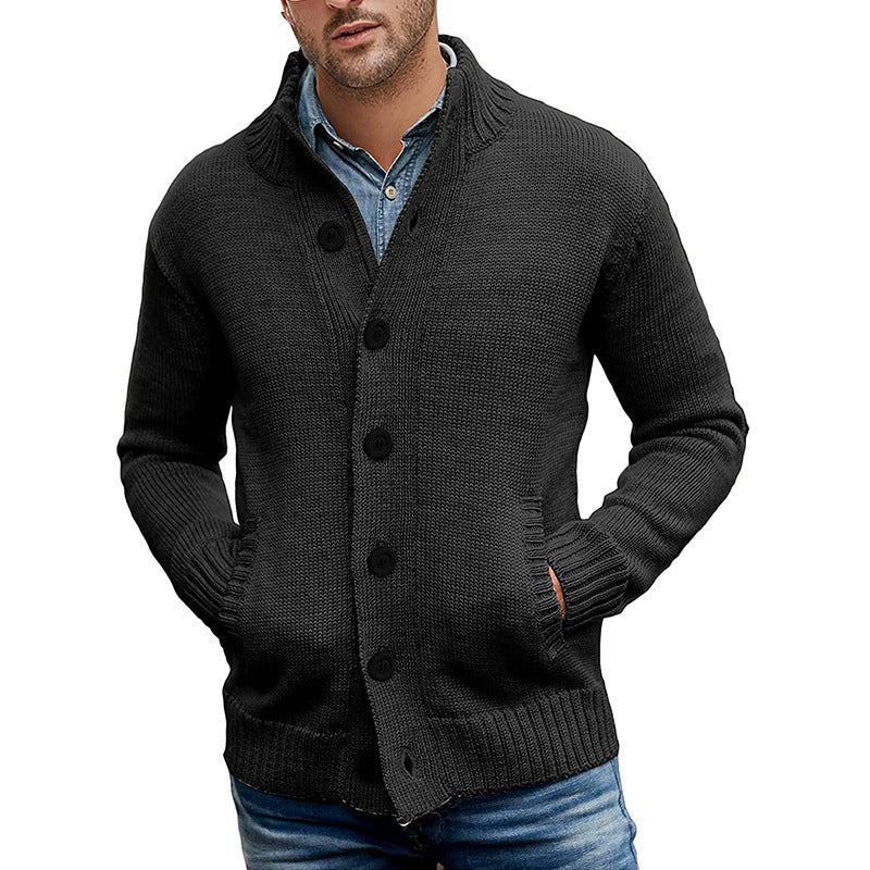 Herren Strickjacke mit großzügigen Taschen und klassischem Knopfverschluss R&B