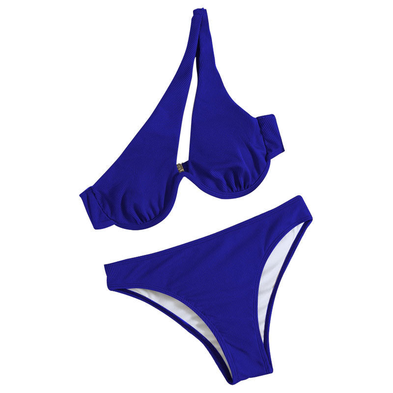 Damen Einteiliges Bademoden-Set mit asymmetrischem Trägerdesign R&B