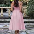 Damen Elegantes Midikleid mit eingearbeitetem Bustier und voluminösem Rock R&B