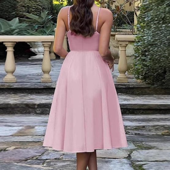 Damen Elegantes Midikleid mit eingearbeitetem Bustier und voluminösem Rock R&B