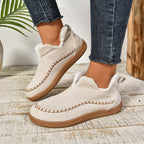 Damen Slipper mit warmem Fleece-Futter und rutschfester Sohle R&B