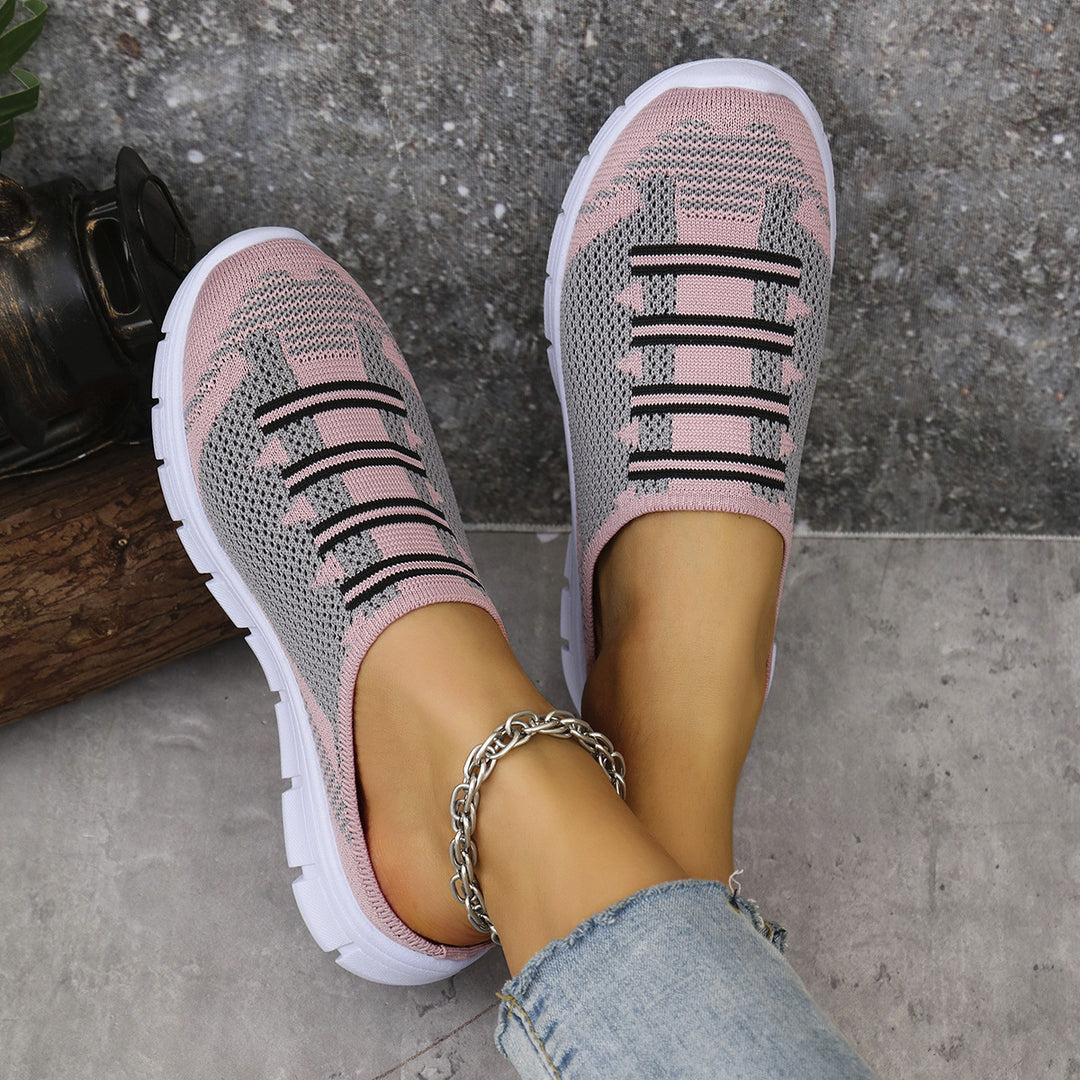 Damen luftige Sneaker-Pantoletten mit rutschfester Sohle R&B