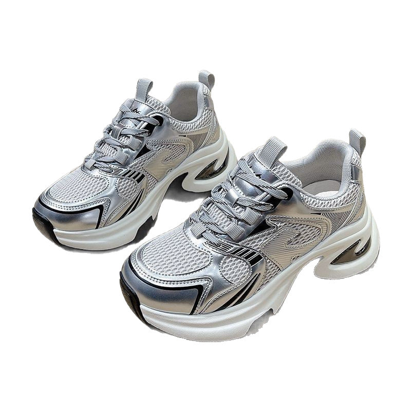 Damen modische Sneakers mit atmungsaktiven Mesh-Einsätzen und dämpfender Sohle R&B