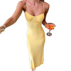 Damen Figurbetontes Langarmkleid mit elegantem Herzausschnitt und fließendem Schnitt EB