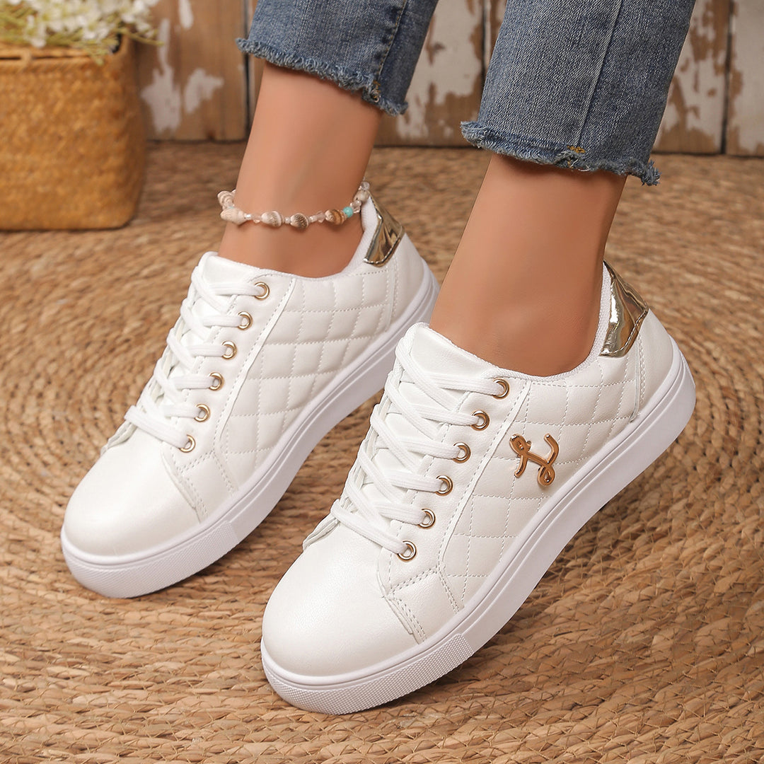 Damen Modische Sneakers mit trendiger Stepp-Optik und mittelhohem Kragen R&B