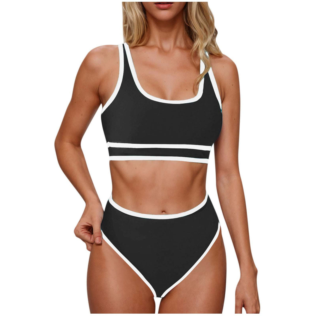 Damen Sportliches Hochtailliertes Bikini-Set R&B
