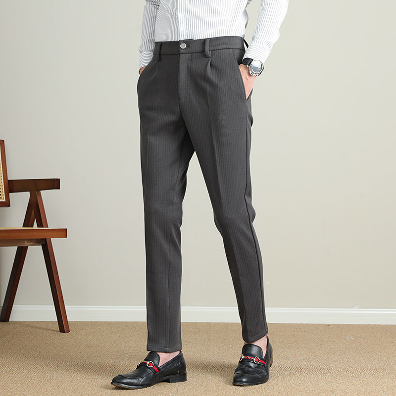 Herren Moderne Business-Hose mit eleganter Nadelstreifenoptik R&B