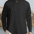 Herren Elegantes Langarmhemd mit strukturiertem Design R&B
