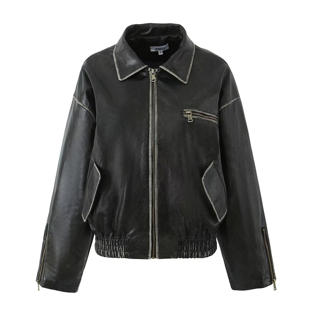 Damen jacke mit modernem Schnitt und praktischen Reißverschlusstaschen R&B