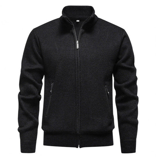 Herren Strickjacke mit modernem Reißverschluss und praktischen Taschen R&B