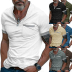 Herren Poloshirt mit modischem Kragen und Brusttasche